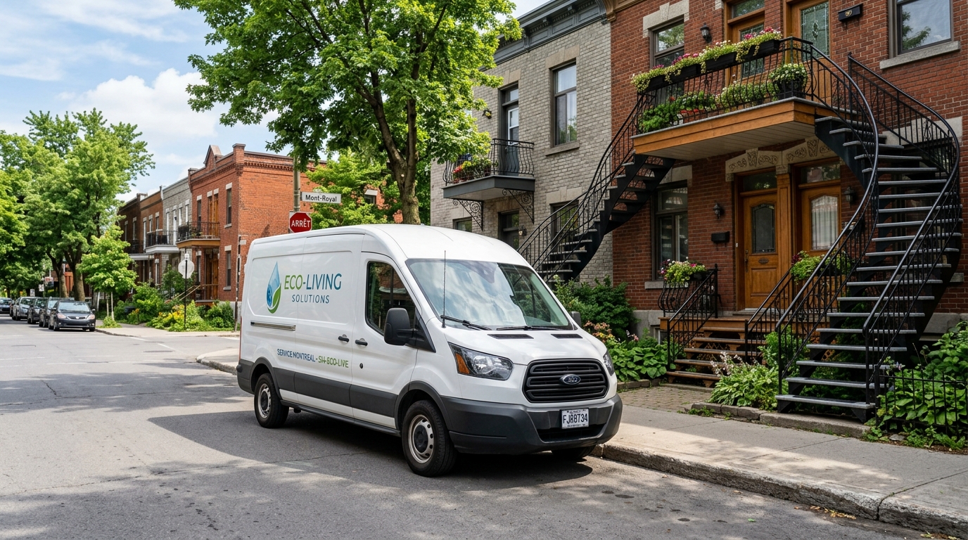 Féhicule de service d'analyse d'eau à Montréal